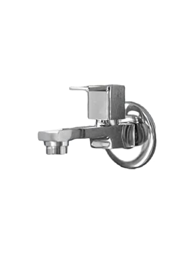 WIntex Brass Long Body Bib Cock Tap with Wall Flange Shower & Bath Taps Bib Tap Faucet (Wall Mount Installation Type)
