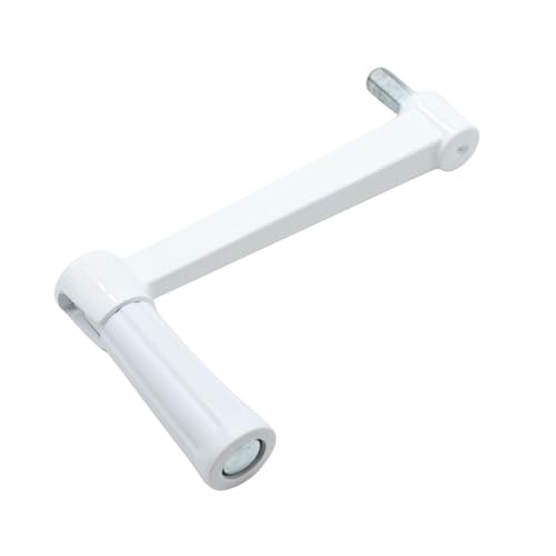 DOJA Barcelona | Crank for Roller Shutter | Crank for Roller Shutter Winch | White | 125 mm | Roller Shutter Handle | Roller Shutter Winder | For Manual Winch Belt, Winch Handle