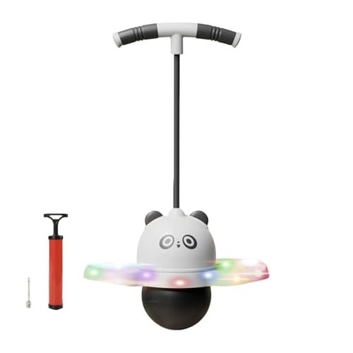Balle de saut anti-glisse panda LED pour détacher les enfants des écrans