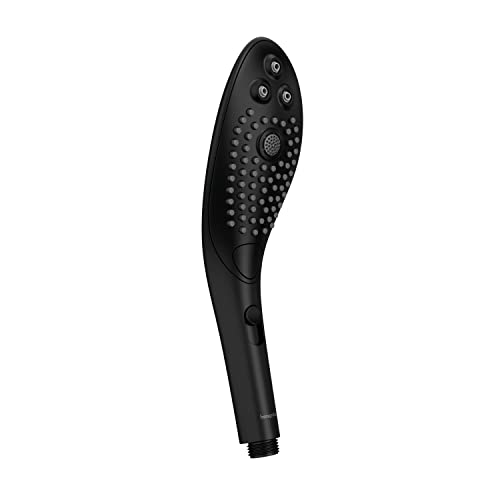Womanizer Wave Multifunction Shower Head | Special Jet Water Powered Personal Massager | 2in1 Showerhead for Women | Control 3 Pattern Settings | Handheld Water Pressure Massage Tool | Black