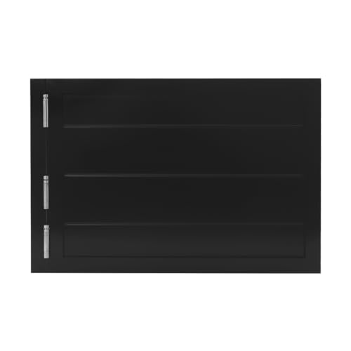 Swinging Door,35.4 * 23.6in Porch Entrance Swinging Door,1.38in Cafe Swing Door, Saloon,Pine Swing Wood Door Includes 180°Hinges,Black (Black)