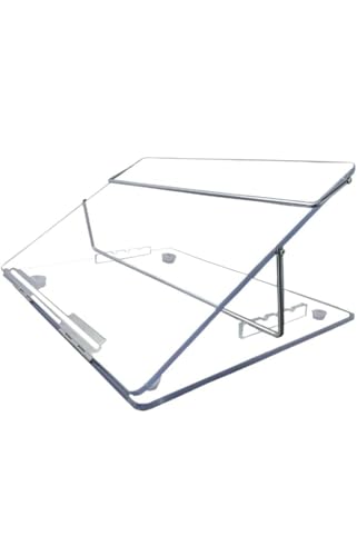 Image of Acrylic Table Top Elevator Writing Desk Standard 7mm Thickness - Transparent Color with Height Adjustable 15x12 Inch