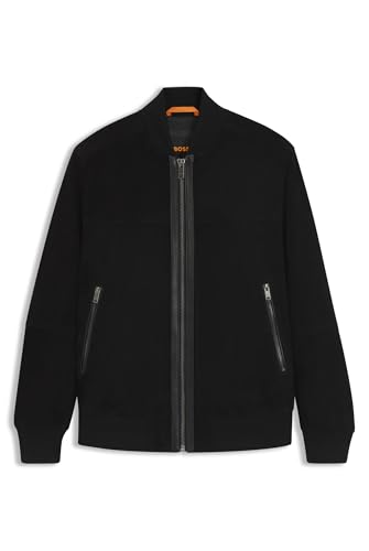 BOSS Chaqueta Johice Regular Fit de gamuza para hombre, 001negro, 48