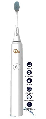 グリス プラチナナノ Ptnano万毛 音波電動歯ブラシ USB充電タイプ PTN972-W セット 1セット