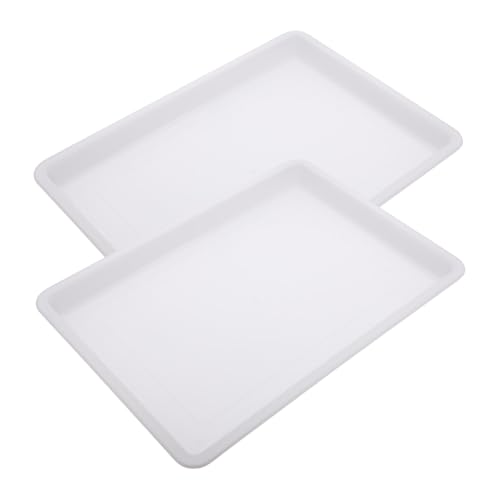 iplusmile 2 Piezas Bandejas de Pintura de Plástico Almacenamiento Multifuncional para Artistas y Estudiantes Resistente y Fácil de Limpiar para Manualidades y Dibujo