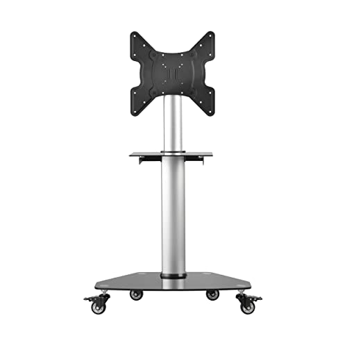 Tripp Lite Mobile Rolling Tv Stand Cart With Mount For 32” – 55” Televisions, Elegant Glass Base And Shelf, Adjustable 50” – 62” Height, Durable Steel, 5-Year Warranty (Dmcs3255Sg62) #TOP1