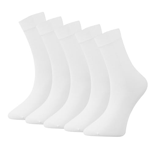 Image of Women's Bamboo Viscose Ankle Socks - 5-Pack Soft Breathable Lightweight Everyday Size 6-9, Black White and Gray