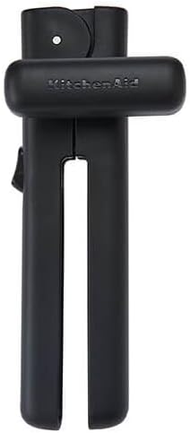 KitchenAid Locking Tin Opener, Matte Black Heavy Duty Manual Can Opener with Stainless Steel Blade, Tin Opener with Locking Mechanism, Kitchen Tool with Ergonomic Handle, 18cm