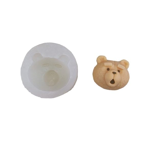 MATIN IMPEX 3D Teddy Bear Cube Silicone Mold, Flexible, Soap Candle Ice Cube Mold for Coffee, Milk, Tea, Candy Gummy Fondant, Cake Baking, Cupcake Topper Decoration-image-15
