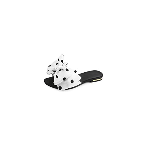 Sandales plates pour femmes avec noeud papillon et bout ouvert taille 39.5