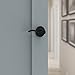 Kwikset Balboa Interior Privacy Door Handle with Lock, Door Lever For Bathroom and Bedroom, Matte Black Reversible Keyless Turn Lock