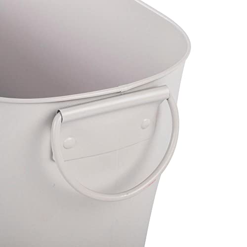 Cachepot Oval Cinza 49x15x15cm