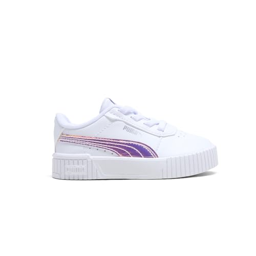 PUMA Shoes Kids Carina 2.0 Holographic Alternate Closure Sneaker, 8 US Unisex Toddler, White Silver2