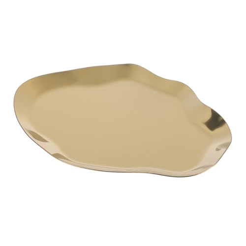 VILLFUL Bandeja Para Maquillaje Y Joyas, Soporte De Acero Inoxidable Para Joyas, Bandeja Para Exhibir Joyas, Soporte Para Anillos, Bandeja Para Guardar Velas, Bandeja Para Lápiz Labial,