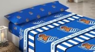 JYC CREATIVE - Juego de Sábanas de 3 Piezas para Cama de 105 cm (Real Sociedad - 50% Algodón) | Ya disponible en tu tienda friki favorita! En mundofriki.es! JYC CREATIVE - Juego de Sábanas de 3 Piezas para Cama de 105 cm (Real Sociedad - 50% Algodón) | Ya disponible en tu tienda friki favorita! En mundofriki.es!