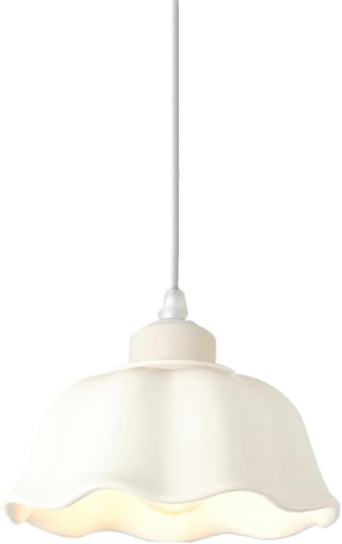 Luminaire suspendu en céramique blanche avec lustre LED moderne