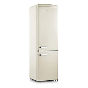 SEVERIN Retro – koel-/vriescombinatie, 181 L/63 L, RKG 8923, crème [energieklasse E]