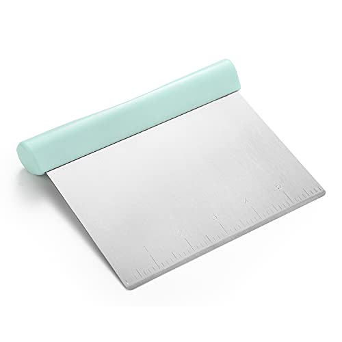 Spring Chef - Bench Scraper, Stainless Steel Dough Scraper, Pastry Scraper, Pizza And Dough Cutter, With Bonus Bowl Scraper, Mint #TOP5
