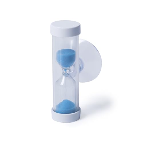 Lote de 2 – Reloj de arena para cepillos de dientes – Temporizador 2 min – Niños (azul)