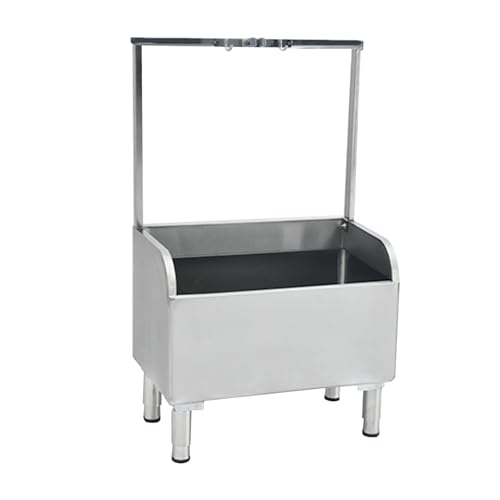 GOCHUSX Mop Basin, Stainless Steel Mop Sink, Utility Mop Bucket, Household Commercial Freestanding Basin for Laundry Room, Restaurant Wash Station(45x41x110cm)