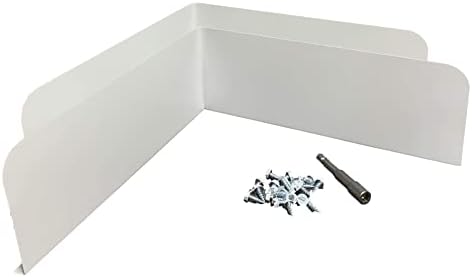 Eagle 1 Rain Gutter Valley Splash Guards, Straight or Bent (2 Per Order) Includes Screws and 1/4" Bit Driver (Classic Bent, White)