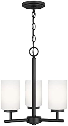 Generation Lighting 31160-112 Oslo Chandelier, 3-Light 300 Total Watts, Midnight Black