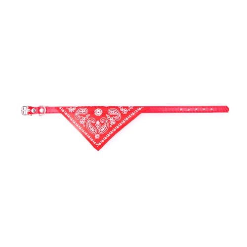 Bonito collar bandana ajustable impreso para gatos y perros pequeños, bufanda triangular para mascotas para gatitos y animales pequeños (rojo, L)