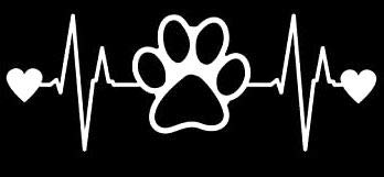 Photo 1 of *SEE NOTES+ PICS** Heartbeat Vinyl Decal Sticker Animal Lover