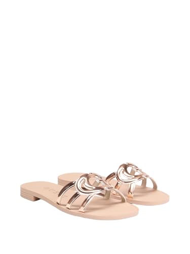 Guess Women's Elyho Sandal, Gold 710, 8.5