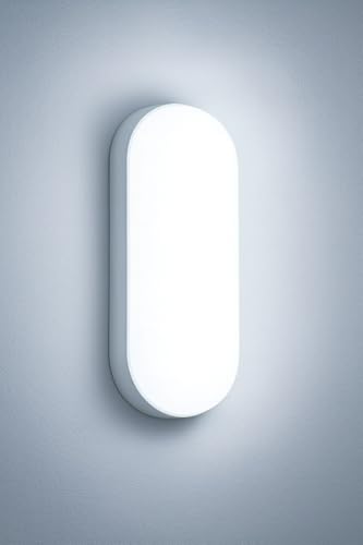 Image of OLIPS LED Bulkhead Light IP54 Waterproof Indoor /Outdoor Wall & Ceiling Light - Weatherproof, Shock Proof, Slim Plastic Surface-Mounted Fixture (15 WATT (Cool White), 1)