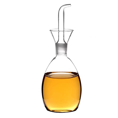 WINIAER Cooking Oil Dispenser No-drip Olive Oil Bottle, Glass Olive Oil Dispenser Bottle Oil Vinegar Cruet for Kitchen Cooking Restaurant BBQ (13oz/400ml)