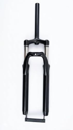 Image of Furix 24 Inch Single Crown Bicycle Suspension Fork, Matte Black with Chrome Stanchions, Threadless, 28.6 x 210MM Steerer, 38MM