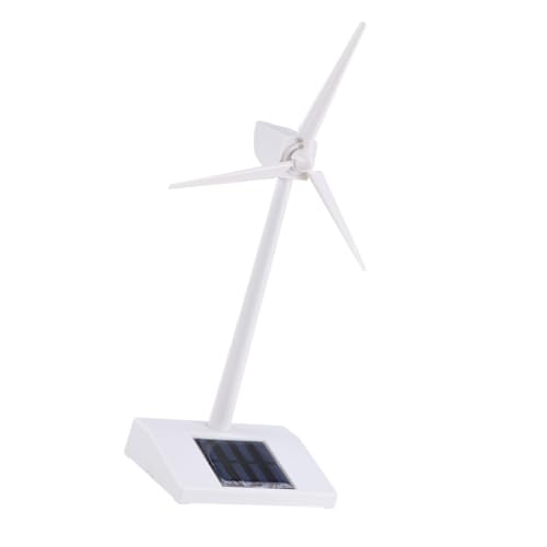 GALPADA Modelo De Turbina Eólica De Escritorio Blanco Abs Energía Solar Educativo para Decoración y Aprendizaje sobre Energía Renovable