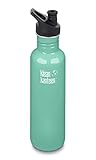 botella termica klean kanteen A prueba de manchas Klean Kanteen Botella clásica Sea Crest con tapón deportivo 3.0, 800 ml.