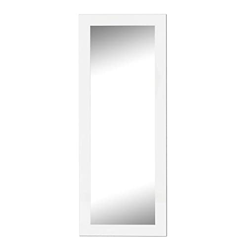 Hitchcock Butterfield 33.75" X 33.75" Square Sanibel Modern Gloss White Bathroom Mirror, Vanity Mirror, Wall Mirror, Accent Mirror, Decorative Mirror #TOP7