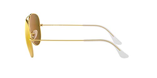 Image of Ray-Ban Mirrored Pilot Unisex Sunglasses (0Rb3025 | 54 Mm| Pink)