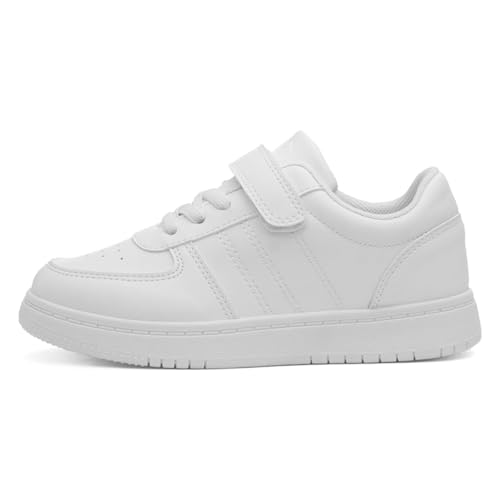 XL Kids White Easy Fasten Trainer - Size 3 UK - White