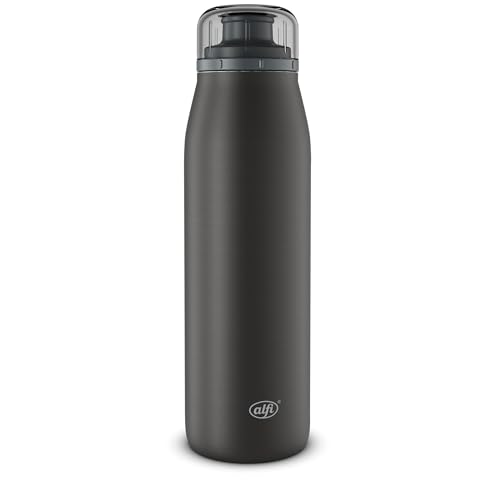 alfi ISO BOTTLE - Botella térmica de acero inoxidable, 500 ml, con cierre de rosca totalmente hermético, mantiene el calor durante 12 horas, frío durante 24 horas, botella carbonatada, sin BPA