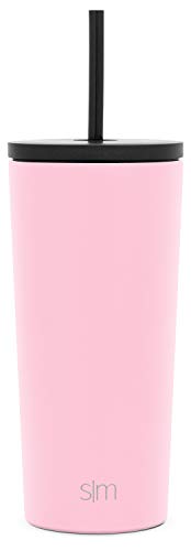 Simple Modern Insulated Tumbler with Lid and Straw | Iced Coffee Cup Reusable Stainless Steel Water Bottle Travel Mug… - Imagen 3