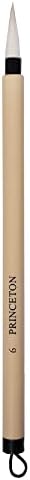 Princeton Artist Brush Co. Bamboo Series 2150 - Bamboo Painting Brush - Short Handle Round Brush Size 6 - Natural Hair Calligraphy Brush for Watercolor and Ink - Single Ink Brush for Sumi Painting