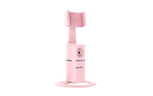 Image of Auto Face Tracking Tripod, 360 Rotation Phone Camera Mount With Selfie Ring Light, No App, Battery Operated Smart Shooting Holder For Live Vlog (Pink)