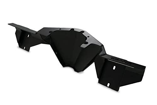 Image of DV8 Rear Differential Skid Plate for 2021-2026 Ford Bronco Black Finish | Paintable Aluminum Inserts, Quick & Easy Installation, Multiple Drain Holes, Bolt-on Installation