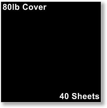 Premium 7 x 7 Black Square Cardstock (80lb Cover) - For Greeting Cards, Invitations, Displays & backing (40 Sheets) image 3