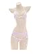 SINGUYUN Damen Sexy Micro Bikini Anzug Anime Bikini Cosplay Dessous Kawaii BH und Panty Set Niedlich, 204 Pink, Einheitsgröße