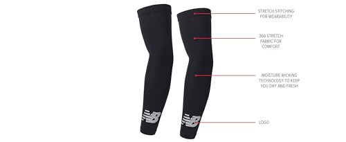 New Balance Unisex Outdoor Sports Compression Arm Sleeves, Arm Warmer, 1 Pair