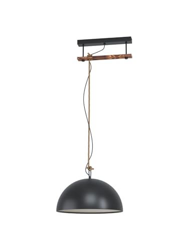 Lustre vintage rustique noir GL0221 en métal forgé pour entrée élégante
