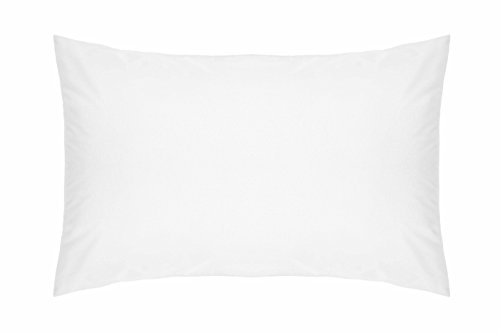 Belledorm 2 PACK White Pillowcases, 100% Cotton, 200 Thread Count Percale (Housewife)