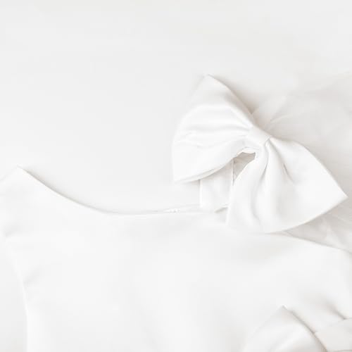 Uhnice Flower Girl Dress Floral Butterfly Tulle Tutu Bowknot for Wedding Birthday Party3