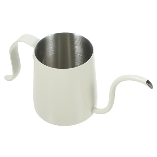 HOLIDYOYO Hanging Ear Coffee Pot Household Coffee Pot Hot Water Kettle Coffee Pitcher Measuring Pan Sauce Coffee Station Supplies Coffee Machine Kettle for Beige Stainless Steel