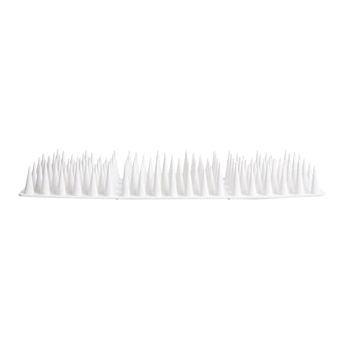 Image of Bird Spikes |White| Pack of 50 Bird Spikes | 11.5 Inch Length Repellent Spike, Pigeon Problem Solutions, UV Stabilized Spikes for Outdoor AC Unit & Balcony Railing, Pigeon Control